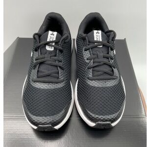 Under Armour Charged Pursuit 2 Womens Running Shoes Black White 3024987-001 6.5Y